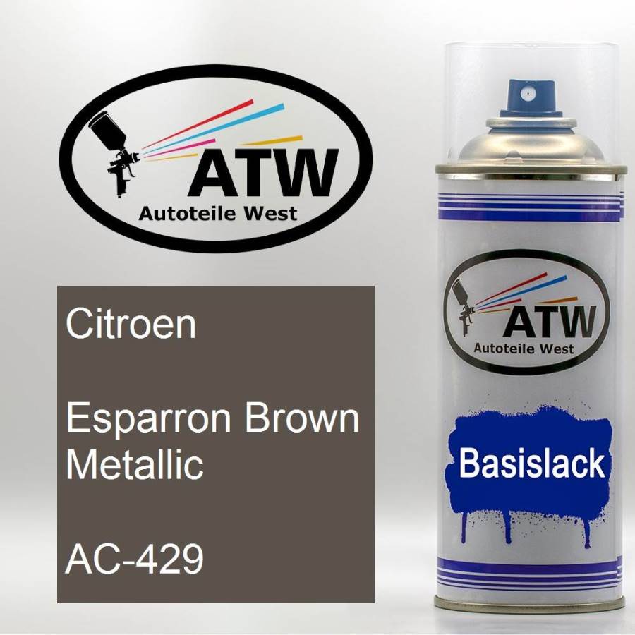 Citroen, Esparron Brown Metallic, AC-429: 400ml Sprühdose, von ATW Autoteile West.